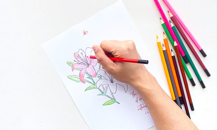 Colour Your Own Floral Motivational Poster