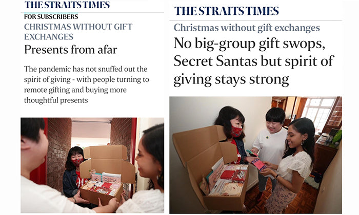 We are featured on The Straits Times for customisable Christmas gift boxes!