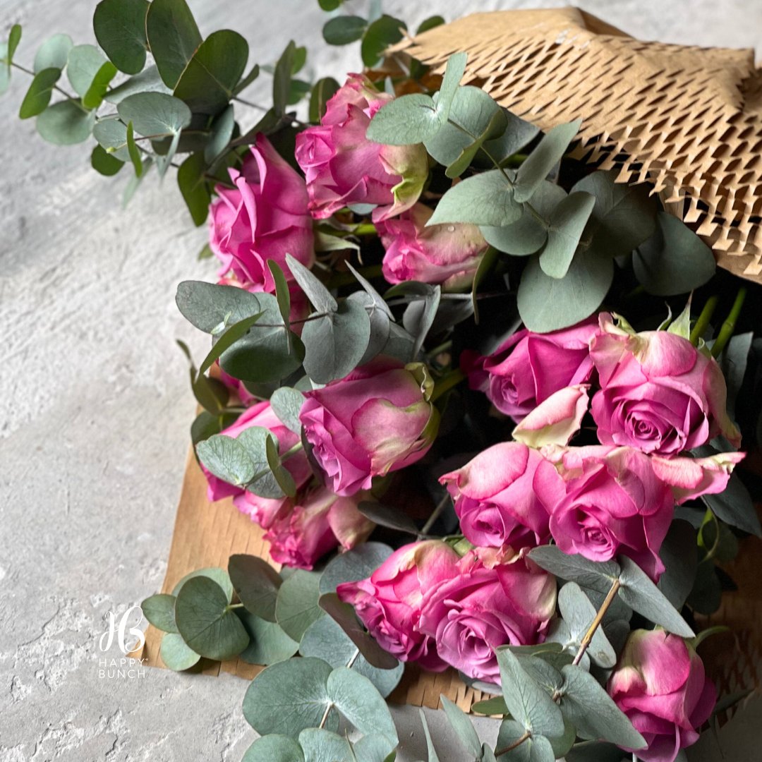 Purple Rose Bouquet - Happy Bunch